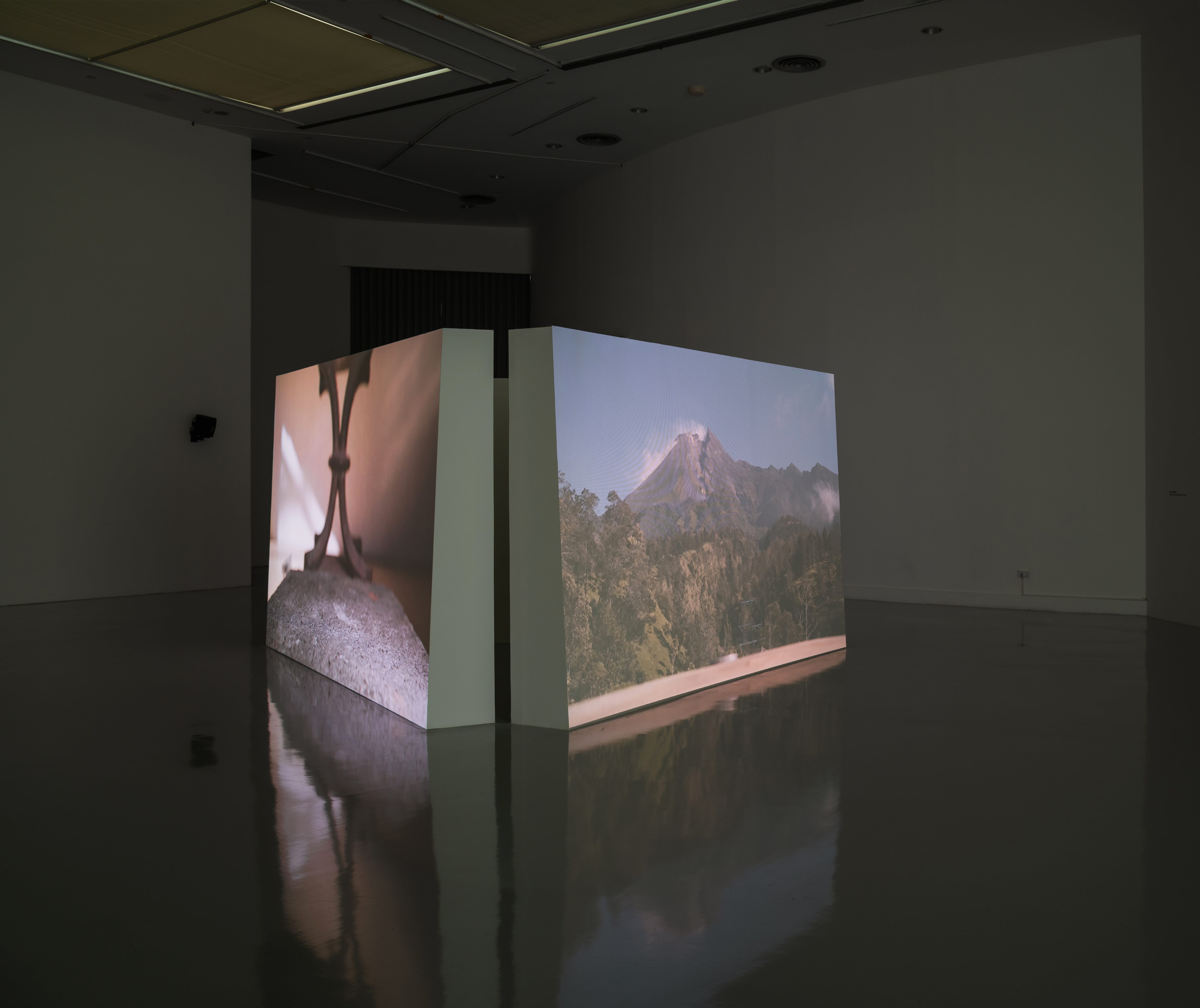 Bodies of Force, installation view, three-channel video installation